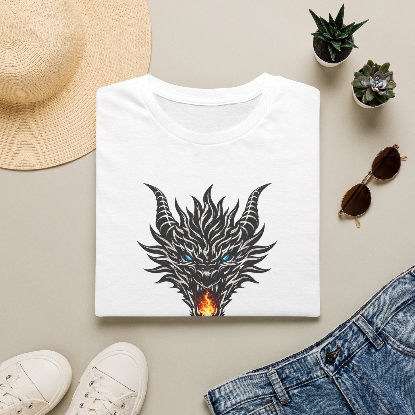 Dragon Flame T‑Shirt — "Dreams don't make kings. Dragons did." Fantasy Graphic Tee