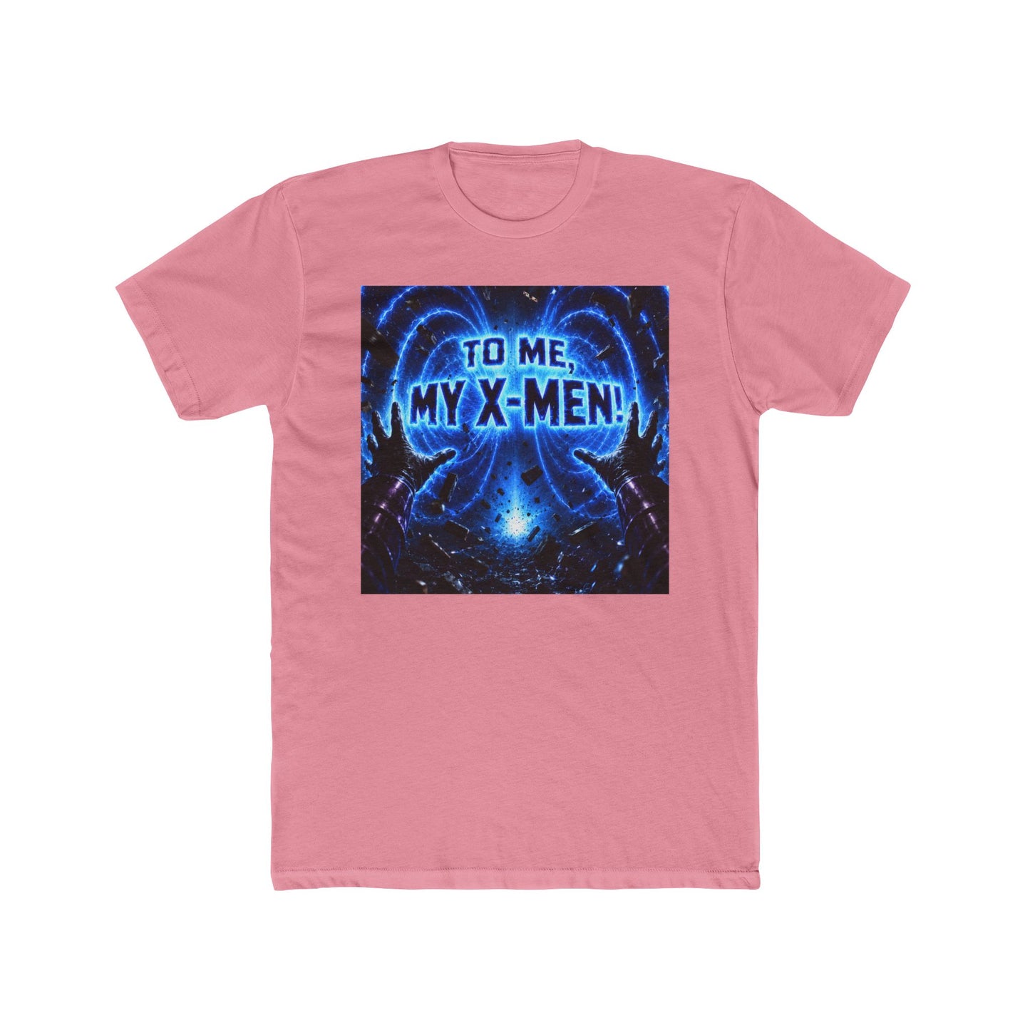 Blue Cosmic Comic T‑Shirt — "Magnetic Chaos" Magneto Fan Tee