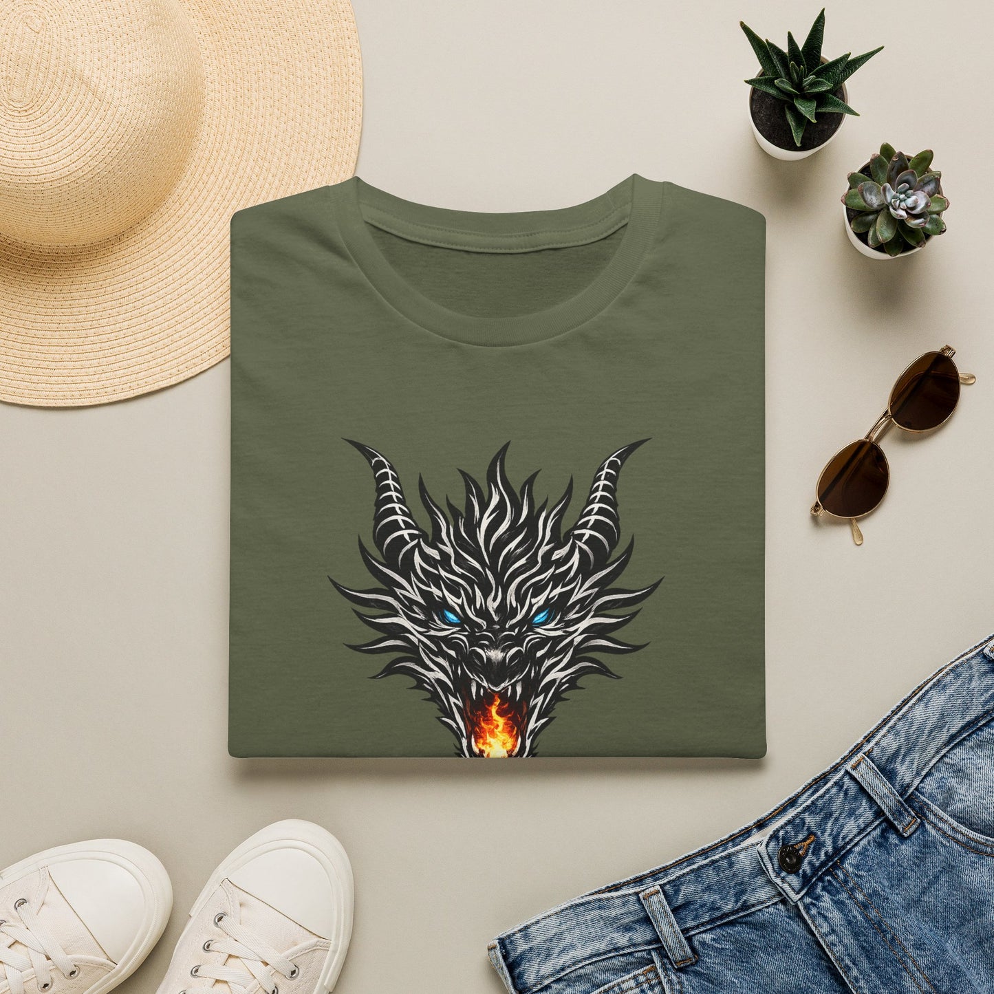 Dragon Flame T‑Shirt — "Dreams don't make kings. Dragons did." Fantasy Graphic Tee