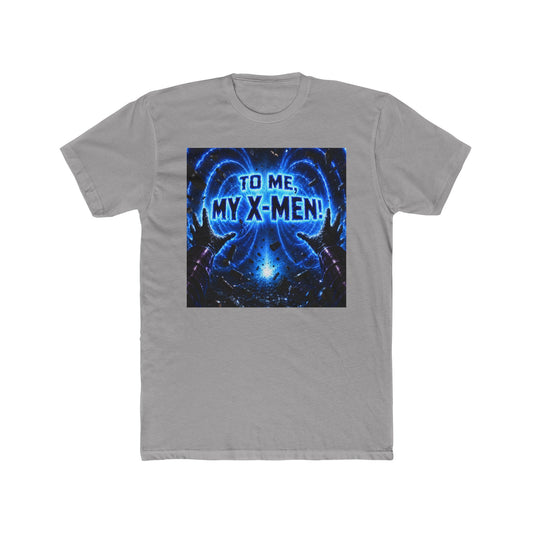 Blue Cosmic Comic T‑Shirt — "Magnetic Chaos" Magneto Fan Tee
